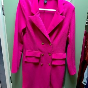 Hot Pink Blazer Dress
